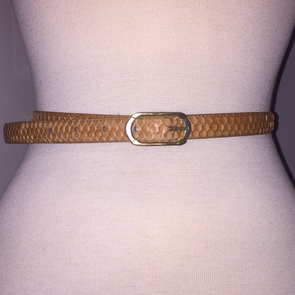 Snakeskin Waist Belt by Anne Shaughnessy VTG